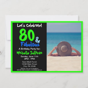 Convite de aniversário de fotos tropicais fabuloso