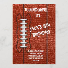 Convite de aniversário de Futebol