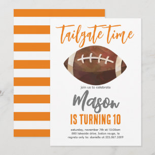 Convite de aniversário de futebol