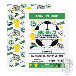 Convite de Aniversário de Futebol