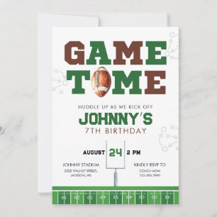 Convite de Aniversário de Futebol Americano Game T