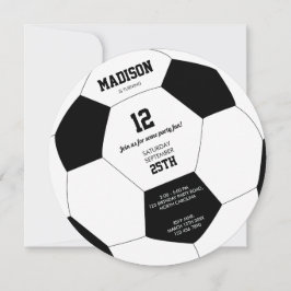 Convite de aniversário De Futebol Da Bola De Futeb