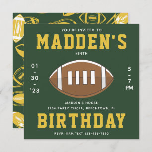 Convite de aniversário de futebol   Festa de futeb