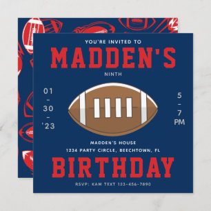 Convite de aniversário de futebol   Festa de futeb