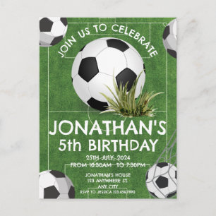 Convite de Aniversário de Futebol para Crianças