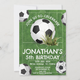 Convite de aniversário De Futebol Para Crianças Es