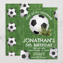 Convite de aniversário De Futebol Para Crianças Es
