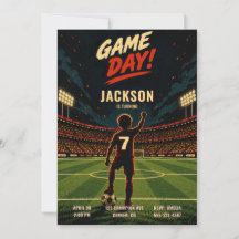 Convite de Aniversário de Futebol para Menino