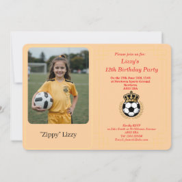 Convite de Aniversário de Futebol Personalizado co