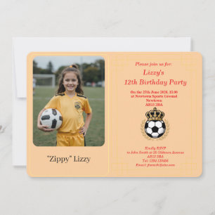 Convite de Aniversário de Futebol Personalizado co