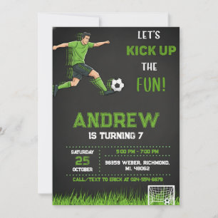 Convite de Aniversário de Futebol Pessoal