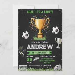Convite de Aniversário de Futebol Pessoal