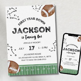 Convite De Aniversário De Futebol, Primeiro Ano De