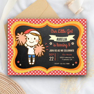 Convite de Aniversário de Garota Porrista Bonita