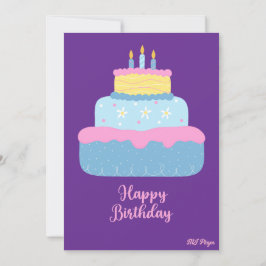 Convite de Aniversário de Gato Malhado