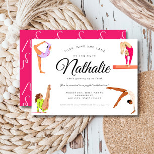 Convite de aniversário de ginástica