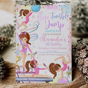 Convite de Aniversário de Ginástica Festa de Ginás