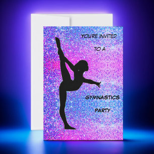 Convite de Aniversário de Ginástica Personalizado