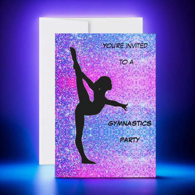Convite de Aniversário de Ginástica Personalizado (Criador carregado)