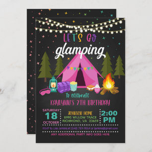 Convite de Aniversário de Glaming
