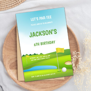 Convite de aniversário de Golf, Convite de Par-Te