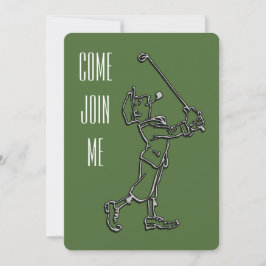 Convite de aniversário de Golfe