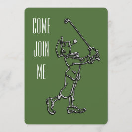 Convite de aniversário de Golfe