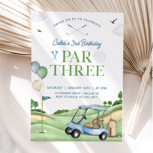 Convite de aniversário de golfe, Festa de aniversá