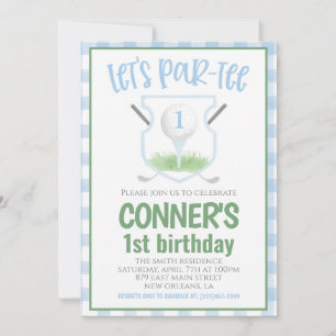 Convite de Aniversário de Golfe Vamos Par-tee