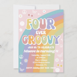 Convite de aniversário de Groovy | Fouever Groovy