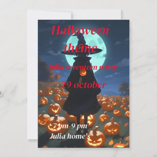 Convite de aniversário de Halloween