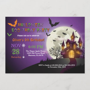 Convite de aniversário de Halloween