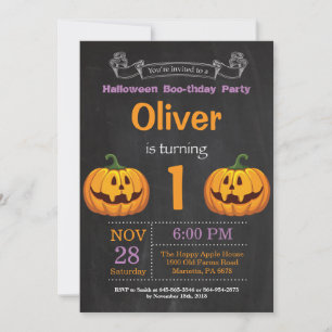 Convite de Aniversário de Halloween
