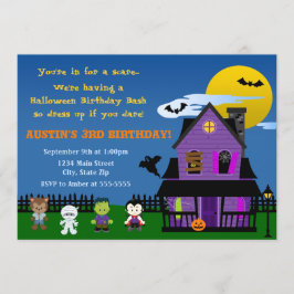 Convite de aniversário de Halloween