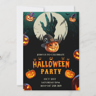 Convite de Aniversário de Halloween