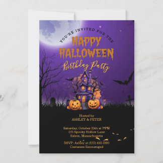 Convite de Aniversário de Halloween