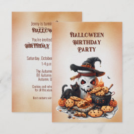 Convite de aniversário de Halloween, 8 anos