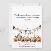 Convite de Aniversário de Halloween Abóbora
