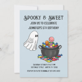 Convite de aniversário de Halloween Assustador & D
