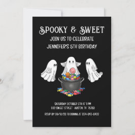 Convite de aniversário de Halloween Assustador & D