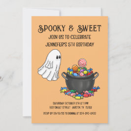 Convite de aniversário de Halloween Assustador & D