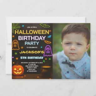Convite de aniversário de Halloween   Crianças Cut