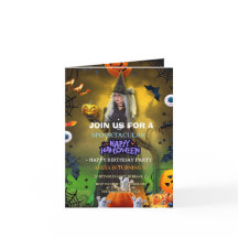 Convite de aniversário de Halloween Espetacular
