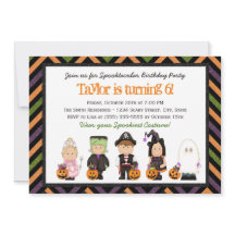 Convite de Aniversário de Halloween Fantasia Infan