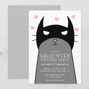 Convite de aniversário de Halloween para crianças 