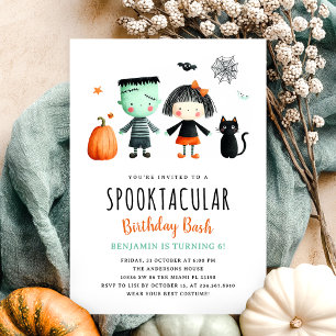 Convite de aniversário de Halloween para Crianças 