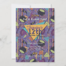 Convite de Aniversário de Halloween Retro Mágico R