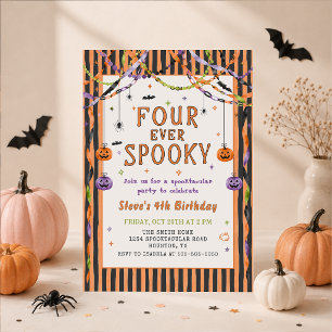 Convite de Aniversário de Halloween Sinistro para 