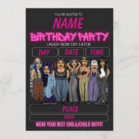 Convite de Aniversário de Homies Chicana Aniversár