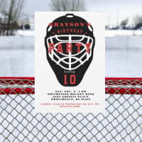 Convite de aniversário de hóquei